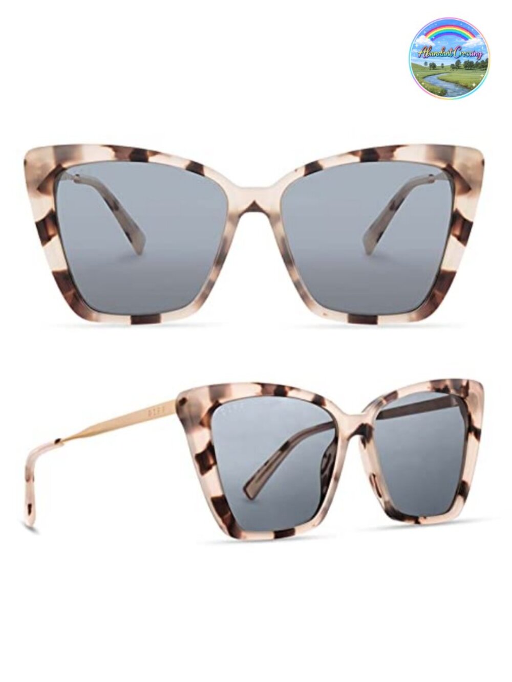 Oversized Cat Eye Sunglasses Polarized Acetate UVA/UVB Protection